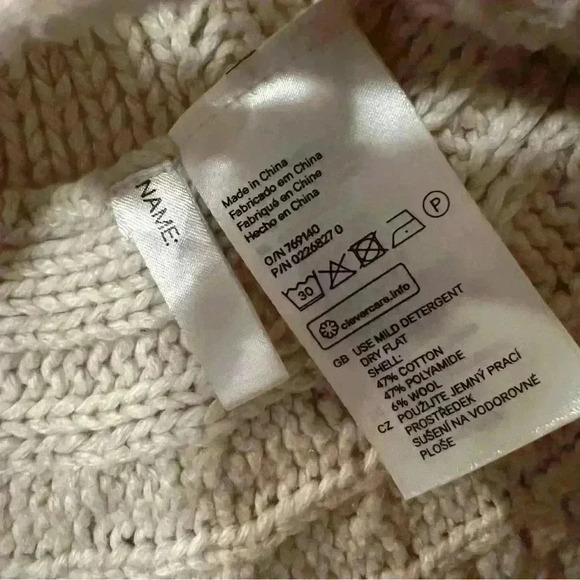 H&M L.O.G.G. Label Of Graded Goods Girls Cream Crochet Knit Vest Size US 4-6 - Picture 3 of 5